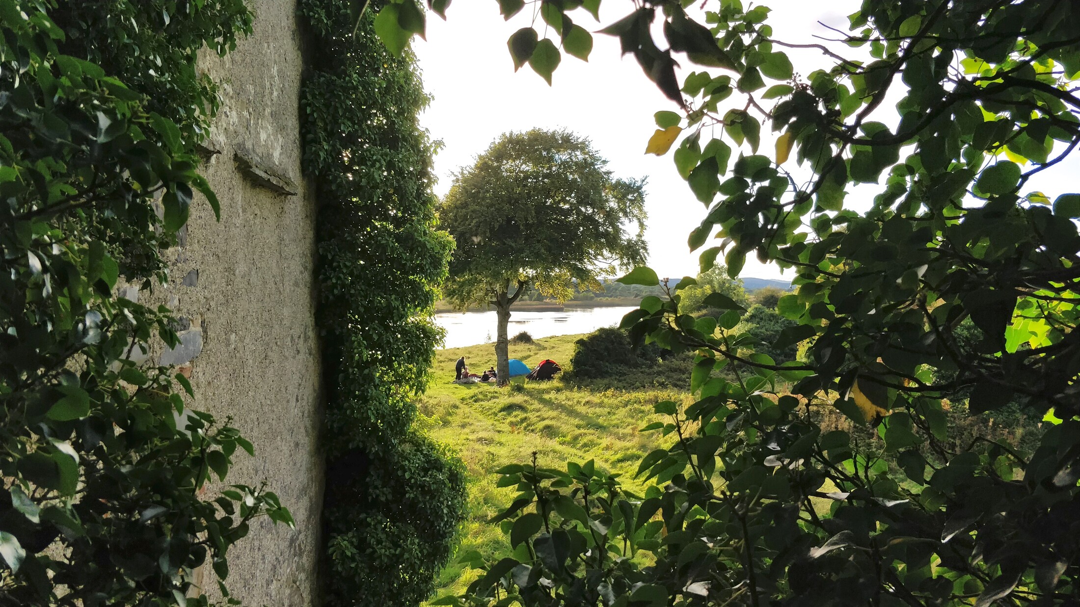 Campsite as seen from the castle