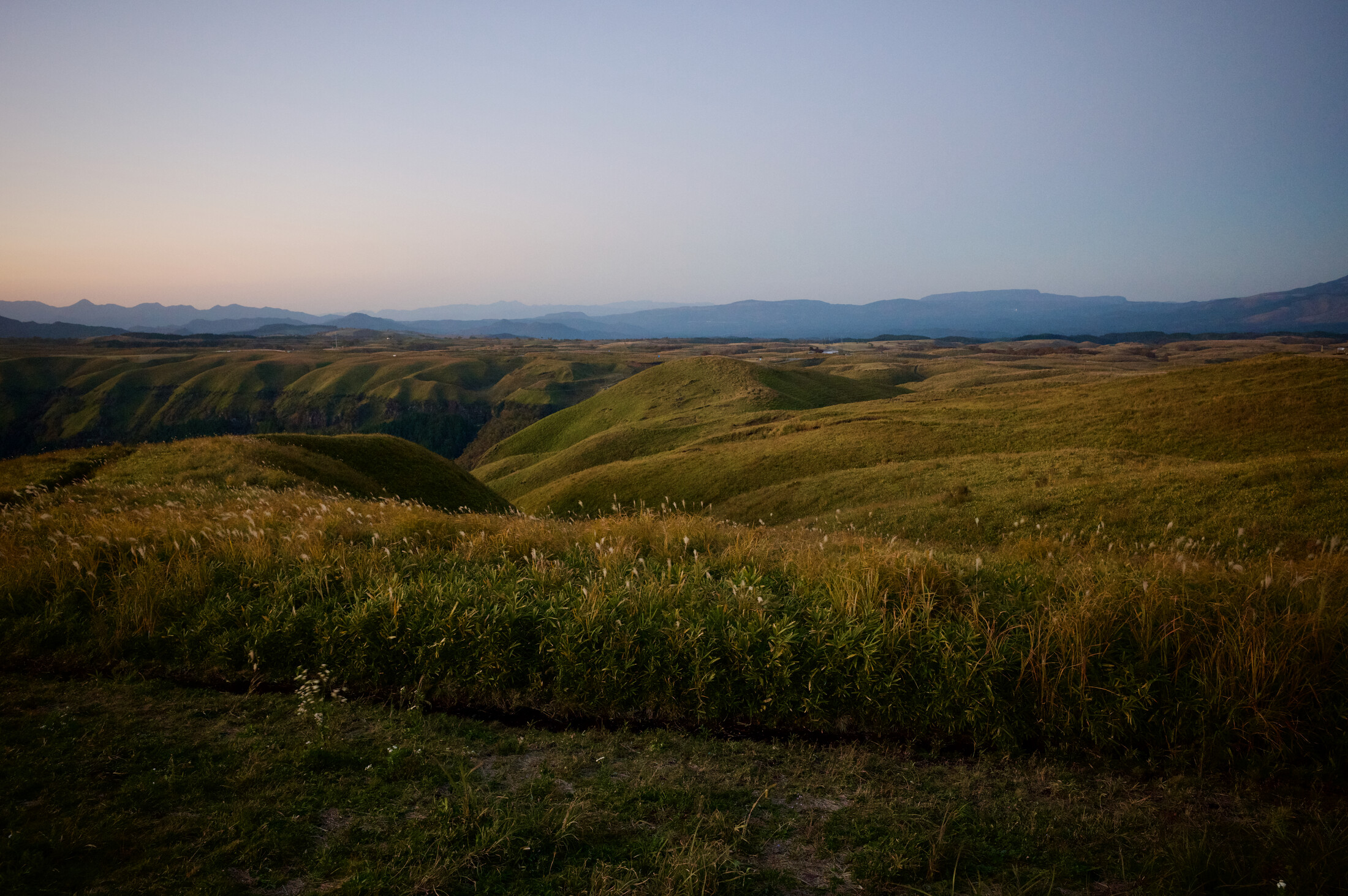 Mountain landscape near Mt Aso