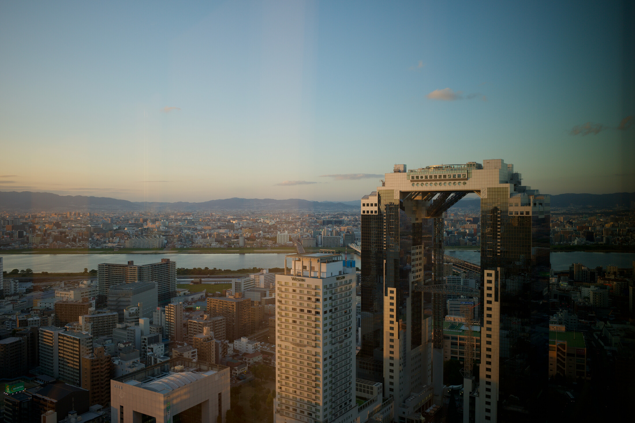 Osaka city view from above