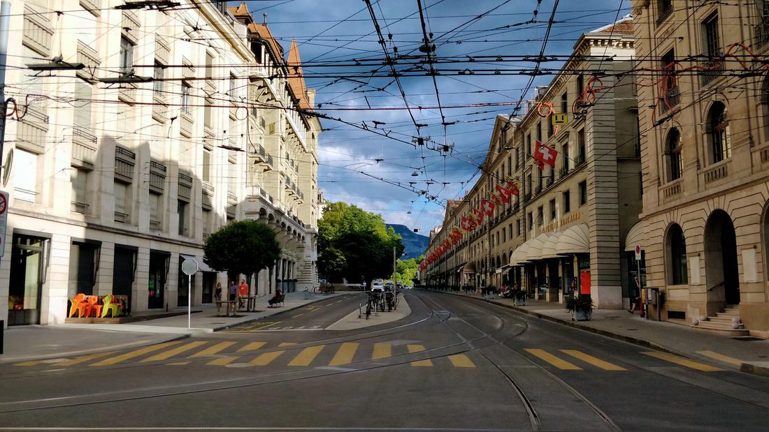 A street in the center of Geneva