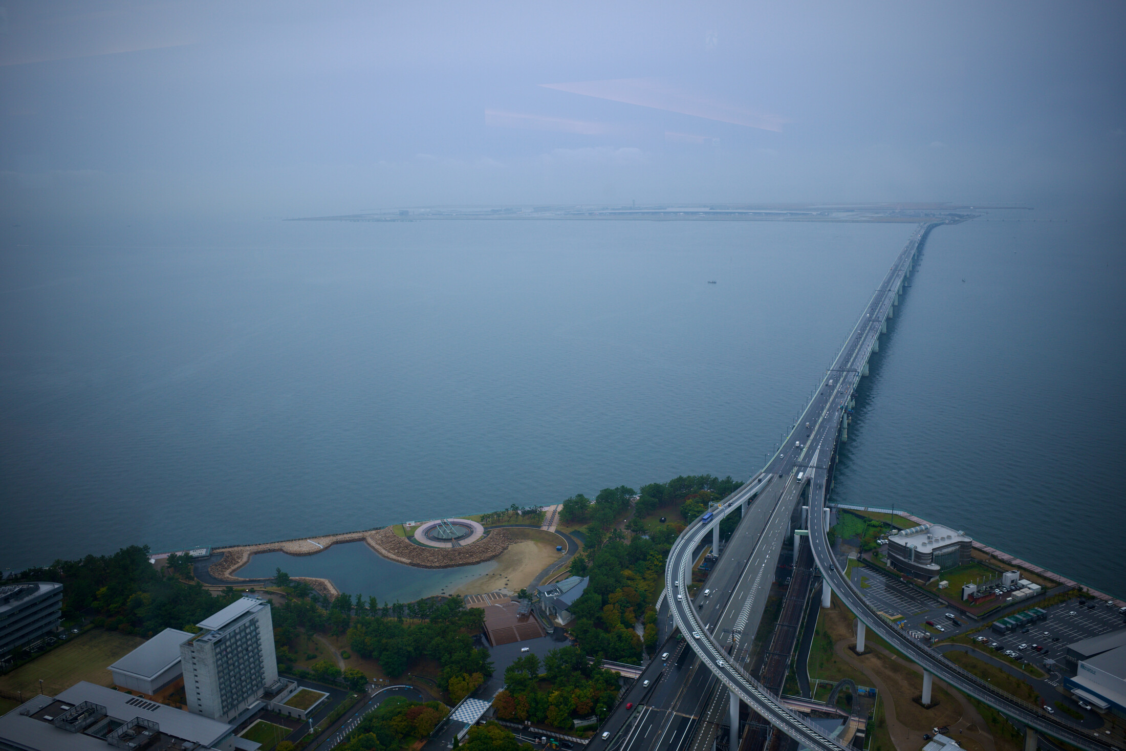 Looking at Kansai Airport from Rinku Town
