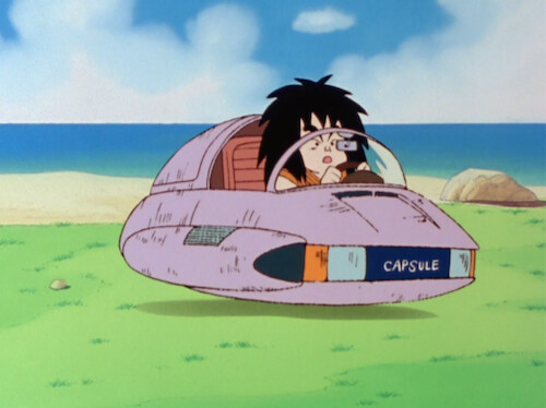 Dragon Ball flying car with round design
